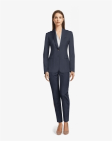 Black Wool Blend Pant Suit   	 	 Data-width - Business Anzug Damen Bordeaux, HD Png Download, Transparent PNG