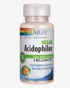 Solaray Vegan Acidophilus Plus Carrot Juice 3 Billion - Acidophilus Vegan, HD Png Download, Transparent PNG