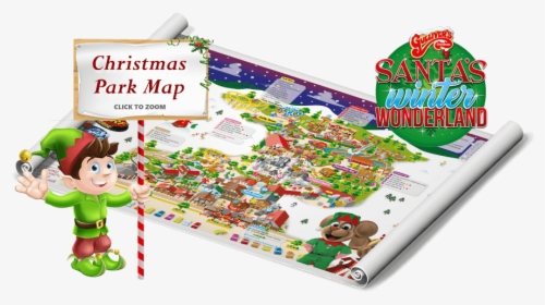 Milton Keynes Christmas Park Map - Cartoon, HD Png Download, Transparent PNG