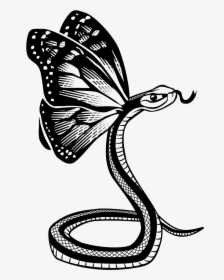 Butterfly Snake Final - Brush-footed Butterfly, HD Png Download, Transparent PNG