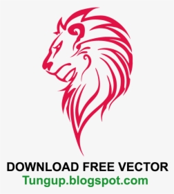 Logo Vector Premium Lion Head Abstract - Lion Pencil Drawing Easy, HD Png Download, Transparent PNG