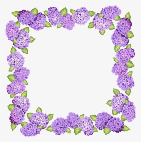 Purple Frame Clip Art Png Clipart - Frames Of Purple Flowers, Transparent Png, Transparent PNG