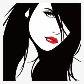 Beautiful Lips 1000*1001 Transprent Png Free Download - Silhouette Female Face Png, Transparent Png, Transparent PNG
