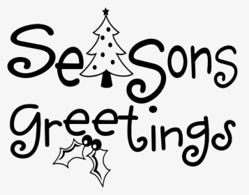 Best Moment - Seasons Greetings Black And White Clipart, HD Png Download, Transparent PNG