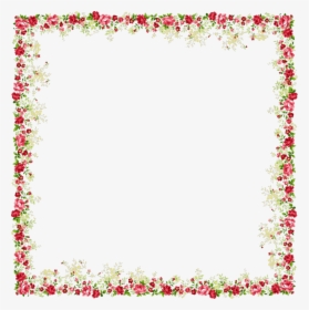 Frame Clipart Transparent Background - Flower Border Design Png, Png Download, Transparent PNG