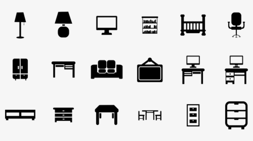 Furniture Computer Icons Apartment Brand Logo - Furniture Clip Art Black, HD Png Download, Transparent PNG