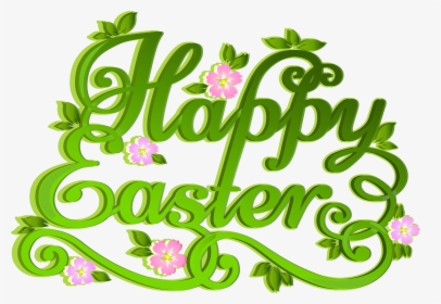 Green Happy Easter Transparent Png Clip Art Image - Happy Easter Png Transparent, Png Download, Transparent PNG