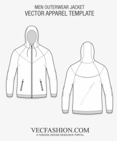 Transparent Jacket Template Png - Fall Jacket Template, Png Download, Transparent PNG