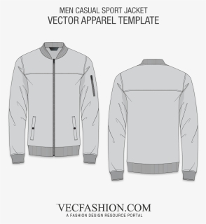 Transparent Black Sweater Png - Template Jaket Bomber Vector, Png Download, Transparent PNG