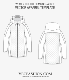 Women Quilted Climbing Jacket - Jacket Vector, HD Png Download, Transparent PNG