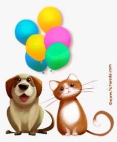 Perro Y Gato De Cumpleaños, HD Png Download, Transparent PNG