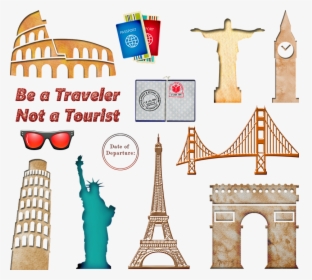 World Travel Landmarks, Passport Travel, Europe - Statue Of Liberty, HD Png Download, Transparent PNG