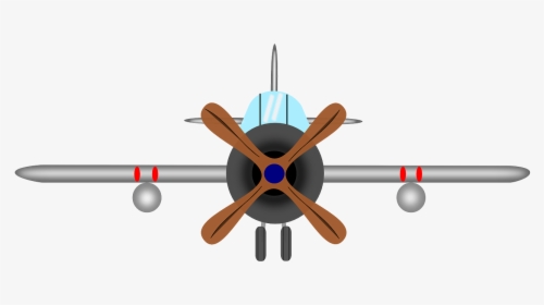 Aircraft Propeller Airplane Old Aeroplane - Plane With Propeller On Front, HD Png Download, Transparent PNG