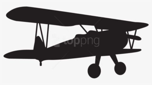 Free Png Small Plane Silhouette Png Propeller Plane - Vintage Airplane Clipart Black And White, Transparent Png, Transparent PNG