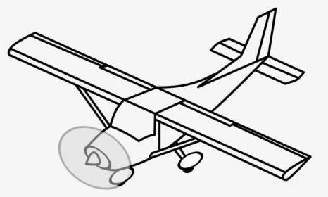 Single Engine Airplane Medium - Single Engine Plane Drawing, HD Png Download, Transparent PNG