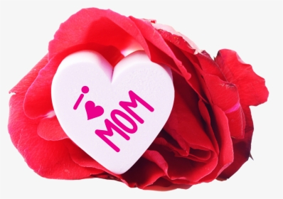 Free I Love Mom Heart And A Rose Png Image - Thankful Mom Happy Mothers Day Quotes, Transparent Png, Transparent PNG