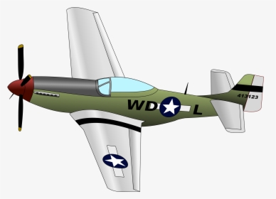 Jet Clipart Prop Plane - P 51 Mustang Clipart, HD Png Download, Transparent PNG