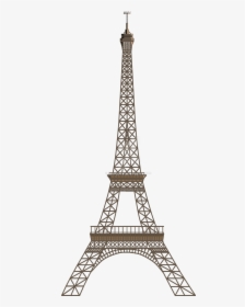 Two Dimensional Eiffel Tower - Paris Eiffel Tower Clipart, HD Png Download, Transparent PNG