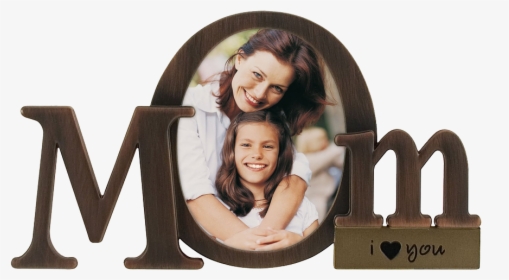 I Love You Mom Transparent Image - Happy Birthday Mom Photo Frame, HD Png Download, Transparent PNG