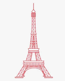 Printable Eiffel Tower Outline, HD Png Download, Transparent PNG