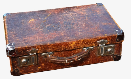 Vintage Leather Suitcase Png - Old Suitcase Png, Transparent Png, Transparent PNG