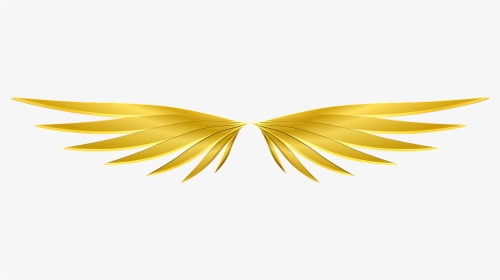 Yellow,wing,line,clip Art,graphics,logo - Gambar Sayap Garuda Emas, HD Png Download, Transparent PNG