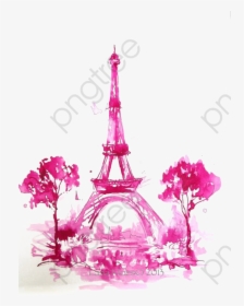 Eiffel Clipart Pink - Imagenes De Torre Eiffel Dibujo, HD Png Download, Transparent PNG
