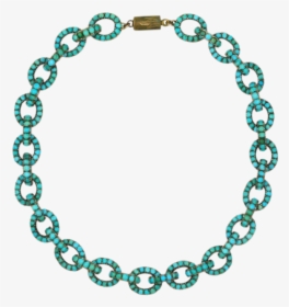 Victorian Turquoise Pavé Chain Link Necklace - Circle Of Chains Transparent, HD Png Download, Transparent PNG