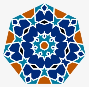 Islamic Clipart Png - Geometric Islamic Tile Design, Transparent Png, Transparent PNG