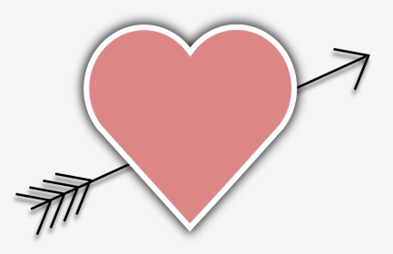Wedding, Heart Arrow Love Valentine Cupid February - Heart With Arrow Transparent Background, HD Png Download, Transparent PNG