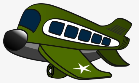 Avión, Gracioso, Verde, Pasajeros, Plano, Chorro - Military Plane Clipart, HD Png Download, Transparent PNG