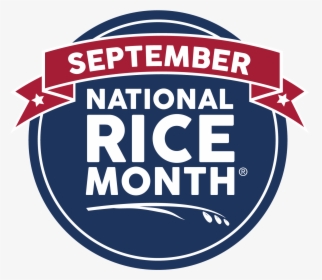 National Rice Month Logo, Blue Circle With White Text - Circle, HD Png Download, Transparent PNG