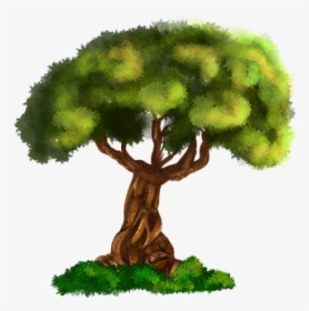 Tree, Digital, Art, Forest, Fantasy, Trees, Landscape - Illustration, HD Png Download, Transparent PNG
