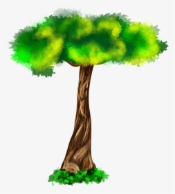 Tree, Digital, Art, Tree Green, Green, Trees, Nature - Sabal Palmetto, HD Png Download, Transparent PNG