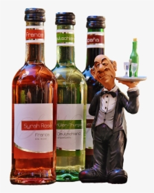 Botellas De Vino, Transparente De La Exención, Camarero - Wine Bottles Png, Png Download, Transparent PNG