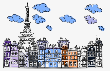Paris Eiffel City Cute Drawing Clipart Png - Cute Drawings Clip Art, Transparent Png, Transparent PNG