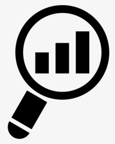 Magnifying Glass On A Rising Bar Graph - Magnifying Glass With Graph Icon, HD Png Download, Transparent PNG