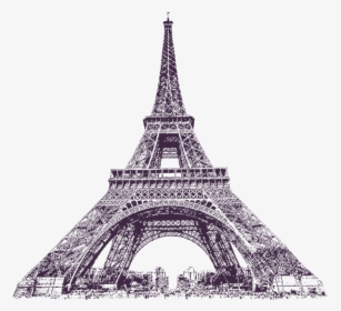 Drawn Eiffel Tower Transparent - Eiffel Tower, HD Png Download, Transparent PNG