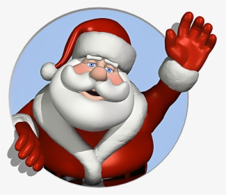 Santa Claus Png Transparent Image - Santa Waving Png, Png Download, Transparent PNG