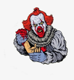#stickergang #pennywise #clown #need #a #hand #blood - Sticker Pennywise, HD Png Download, Transparent PNG
