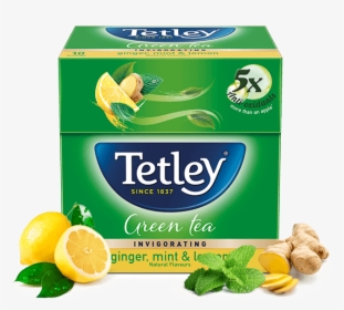 Ginger Lemon Mint 10s - Tetley Green Tea Mint, HD Png Download, Transparent PNG