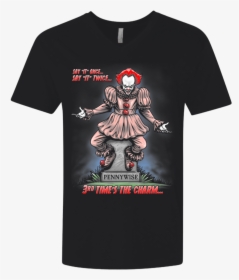 Pennywise The Dancing Clown Men S Premium V-neck - Cartoon Pennywise, HD Png Download, Transparent PNG