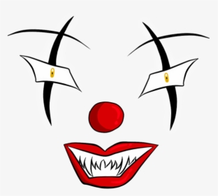 Clown Makeup Png - Scary Clown Face Png, Transparent Png, Transparent PNG