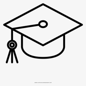 Dibujo De Birrete Para Colorear - Transparent Graduation Cap Doodle, HD Png Download, Transparent PNG