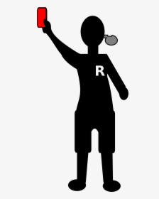 Association Football Referee Clip Art - Referee Holding Yellow Card Vector, HD Png Download, Transparent PNG