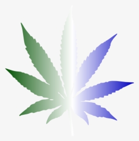 Weed Green White And Blue Svg Clip Arts - Teal Pot Leaf, HD Png Download, Transparent PNG