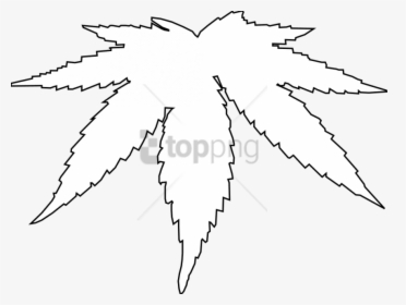 Real Weed Leaf Png - Black And White Cannabis Leaf, Transparent Png, Transparent PNG