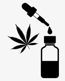 Cbd, Oil, Hemp, Cannabis, Medical, Clean, Concentrated - Cbd Oil Drop Black, HD Png Download, Transparent PNG