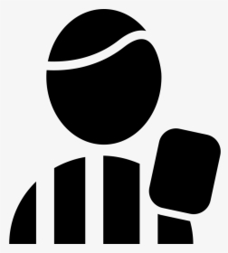 Football Referee Raising Card - Football Referee Sign Icon Png, Transparent Png, Transparent PNG