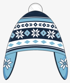 Winter Flat Snowflake Hat Clipart Image And Transparent - Winter Hat Clipart Png, Png Download, Transparent PNG